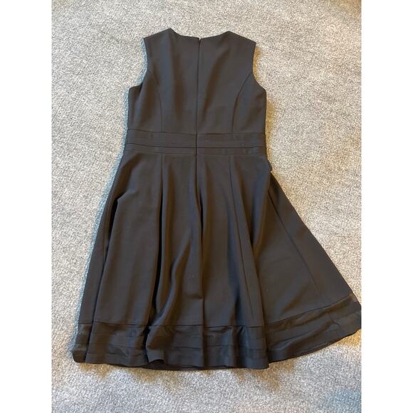 Calvin Klein Scuba Crepe Fit & Flare Dress NWT Size 12 Black CD7C112C - Picture 3 of 12